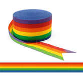 Vibrant Rainbow Crepe Paper Streamer - 81ft